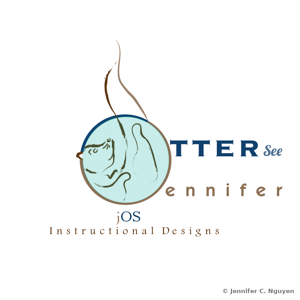 Same sea otter brand mark and wordmark in a blue and tan colorway