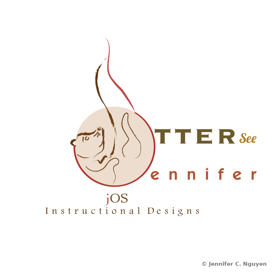 Same sea otter brand mark and wordmark in a tan and red colorway